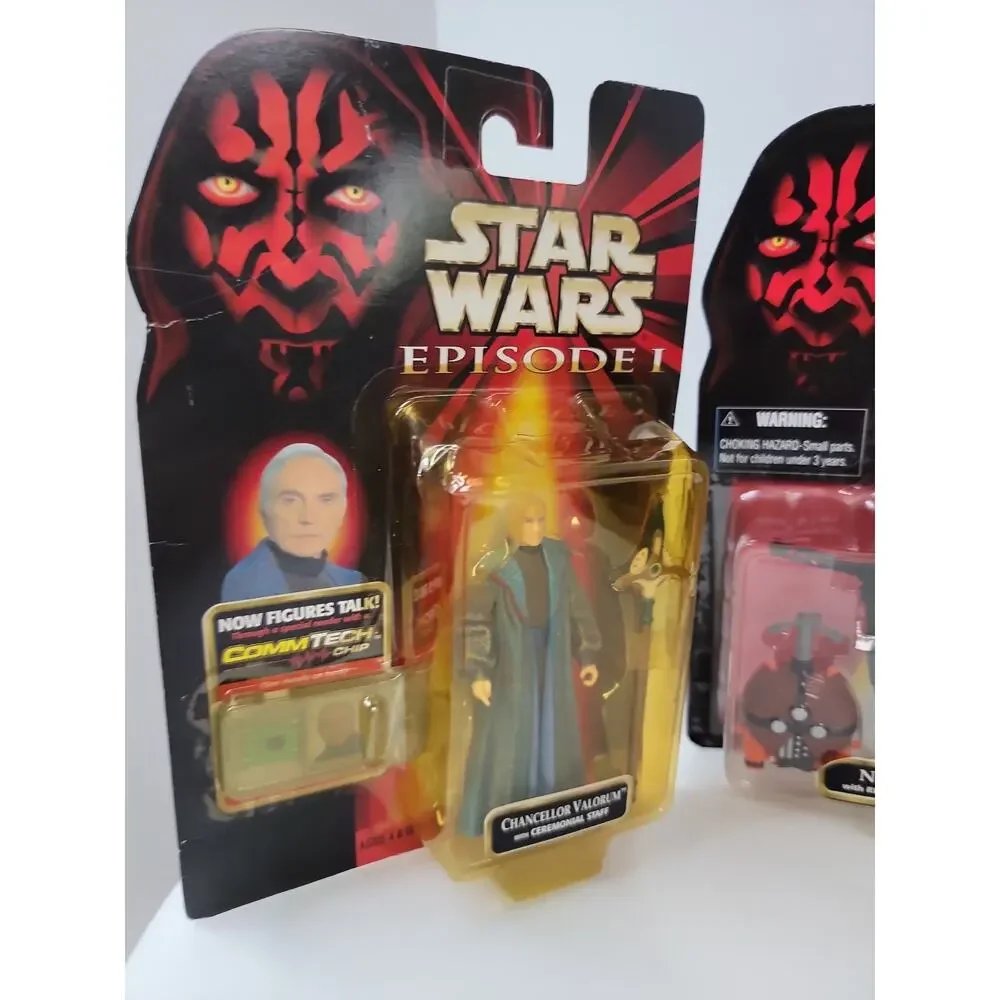 Hasbro Star Wars Episode 1 TPM Lot of 3 Star Wars Commtech Chip Jawa Naboo Set